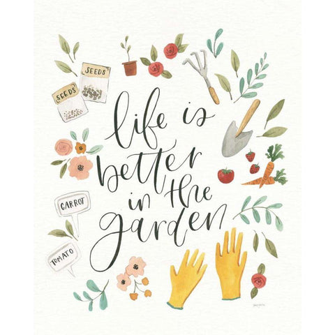 Life in Full Bloom IV White Modern Wood Framed Art Print by Jackson, Jenaya