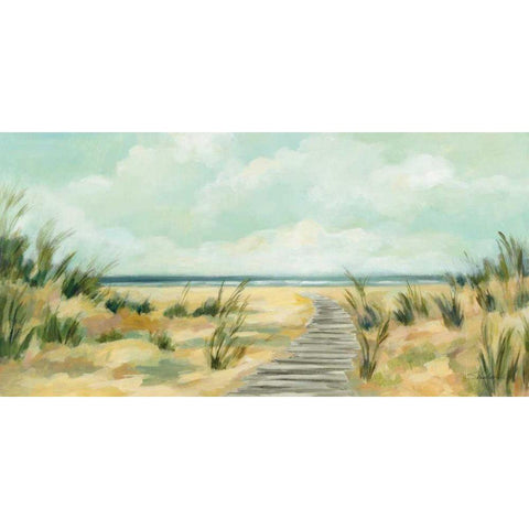 Path Through the Dunes White Modern Wood Framed Art Print by Vassileva, Silvia