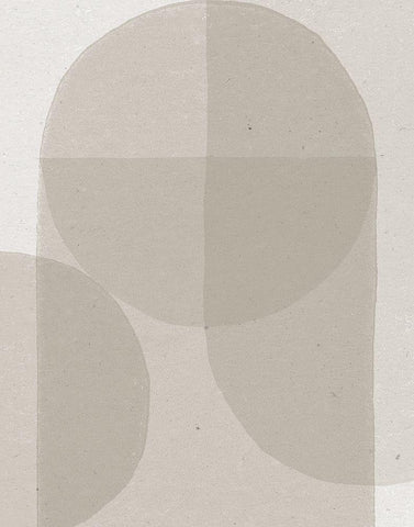 Soft Rain II White Modern Wood Framed Art Print with Double Matting by Hershey, Moira