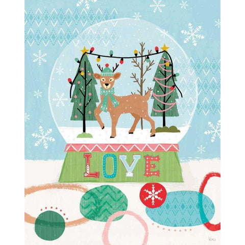 Holiday Love II Black Modern Wood Framed Art Print by Charron, Veronique