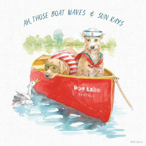 Summer Fun I Black Modern Wood Framed Art Print by Grove, Beth