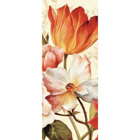 Poesie Florale Panel I Gold Ornate Wood Framed Art Print with Double Matting by Audit, Lisa