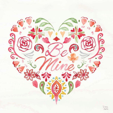 Love Always II Black Ornate Wood Framed Art Print with Double Matting by June, Dina