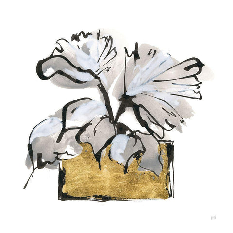 Gilded Vase IV White Modern Wood Framed Art Print by Paschke, Chris