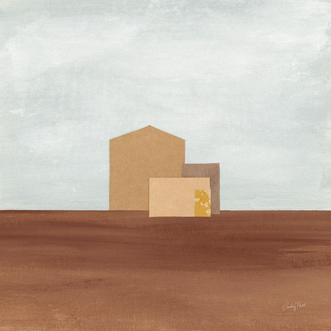 Homeward I White Modern Wood Framed Art Print with Double Matting by Prahl, Courtney