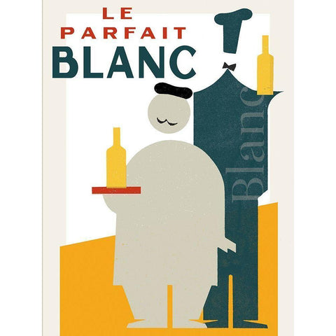 Le Parfait Blanc White Modern Wood Framed Art Print by Wild Apple Portfolio