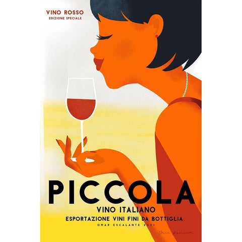 Vino Rosso II Gold Ornate Wood Framed Art Print with Double Matting by Escalante, Omar