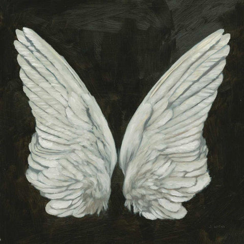 Wings I Black Modern Wood Framed Art Print with Double Matting by Wiens, James