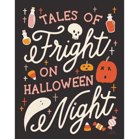 Trick or Treat VII White Modern Wood Framed Art Print by Marshall, Laura