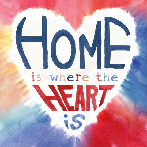 Rainbow Love II Gold Ornate Wood Framed Art Print with Double Matting by June, Dina