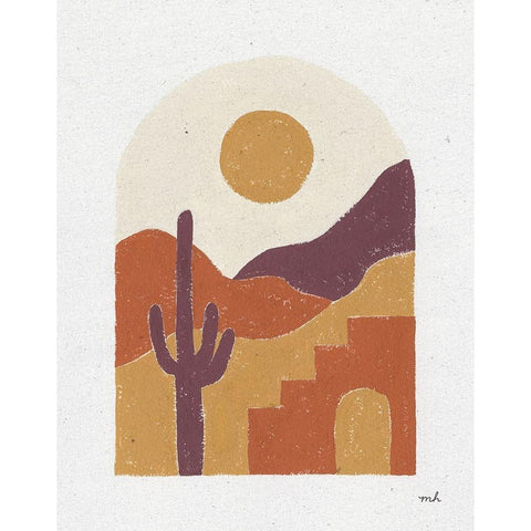 Desert Window II White Modern Wood Framed Art Print by Hershey, Moira