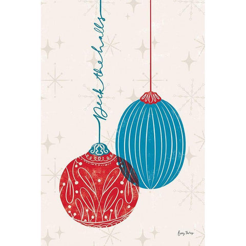 Retro Ornaments I White Modern Wood Framed Art Print by Thorns, Becky