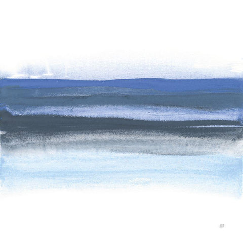 Shaded Blues I Black Modern Wood Framed Art Print with Double Matting by Paschke, Chris