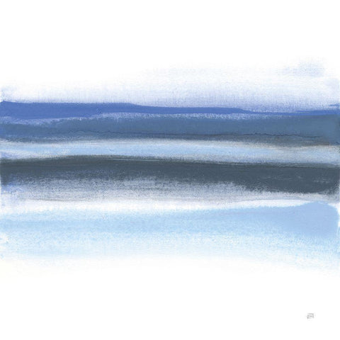 Shaded Blues III White Modern Wood Framed Art Print by Paschke, Chris