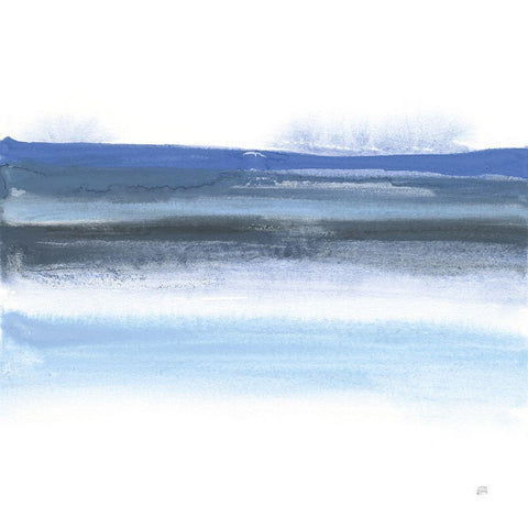 Shaded Blues IV Black Modern Wood Framed Art Print by Paschke, Chris