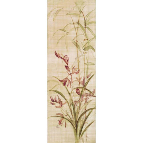 p 5025 80A 7 Orchids I Black Modern Wood Framed Art Print by Blum, Cheri