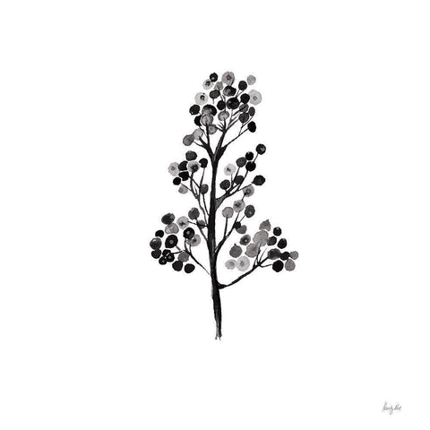 Botticelli Plant IV Black White Modern Wood Framed Art Print by Rice, Kristy