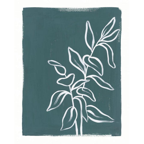 Porch Plant I Black Modern Wood Framed Art Print with Double Matting by Marshall, Laura