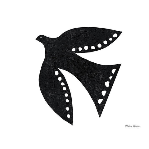 Soaring Bird Black Modern Wood Framed Art Print with Double Matting by Mullan, Michael