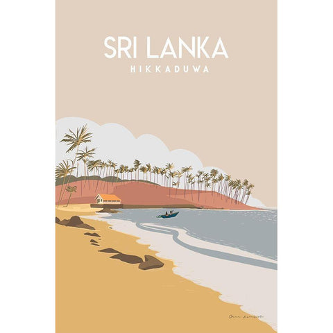 Sri Lanka White Modern Wood Framed Art Print by Escalante, Omar