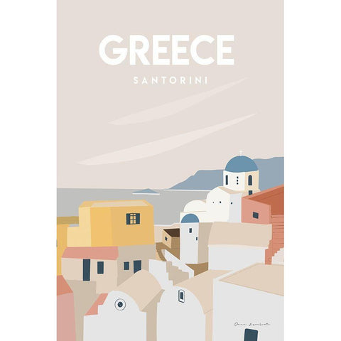 Greece White Modern Wood Framed Art Print by Escalante, Omar