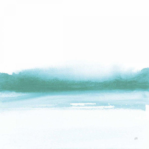 Empowering Mint I Bright White Modern Wood Framed Art Print with Double Matting by Paschke, Chris