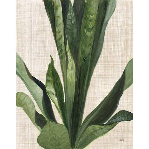 Tropical Study III Linen Gold Ornate Wood Framed Art Print with Double Matting by Purinton, Julia