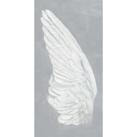 Wings II on Gray Black Modern Wood Framed Art Print with Double Matting by Wiens, James