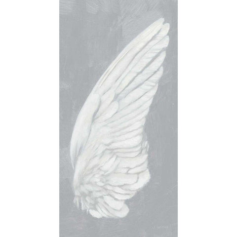 Wings III on Gray White Modern Wood Framed Art Print by Wiens, James