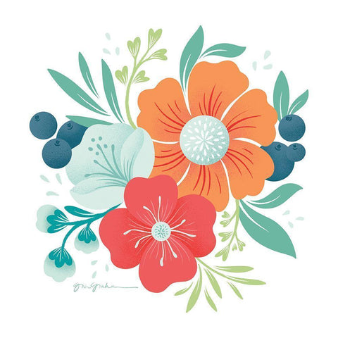 Market Flowers I Black Modern Wood Framed Art Print by Graham, Gia