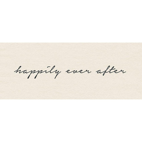 Happily Ever After Black Modern Wood Framed Art Print with Double Matting by Wild Apple Portfolio