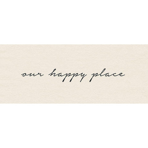 Our Happy Place Black Modern Wood Framed Art Print with Double Matting by Wild Apple Portfolio