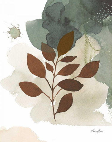 Sage Bliss II White Modern Wood Framed Art Print with Double Matting by Horn, Laura