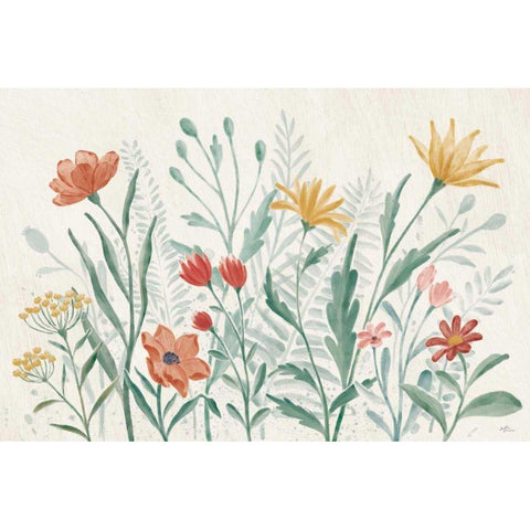 Wildflower Vibes I Black Modern Wood Framed Art Print with Double Matting by Penner, Janelle