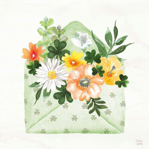 Lucky Charm I White Modern Wood Framed Art Print by June, Dina