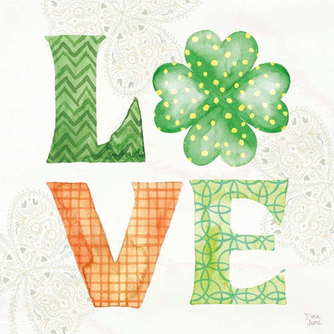 Lucky Charm II Black Modern Wood Framed Art Print by June, Dina