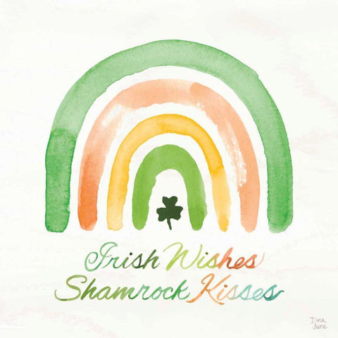 Lucky Charm III Black Ornate Wood Framed Art Print with Double Matting by June, Dina