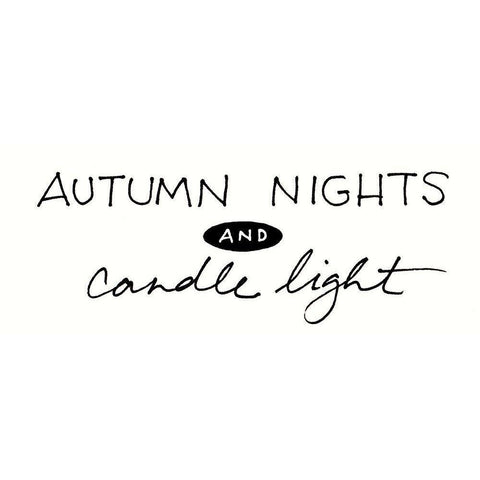 Autumn Nights and Candle Light Black Modern Wood Framed Art Print with Double Matting by Wild Apple Portfolio