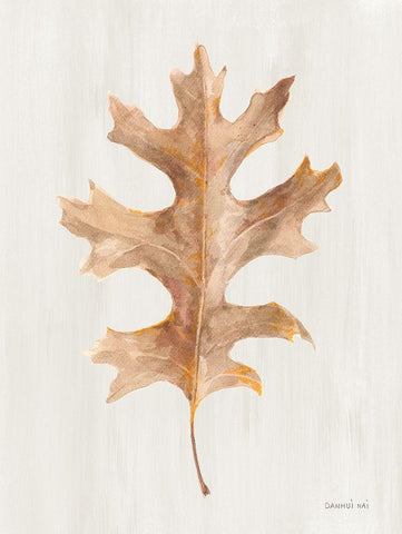 Fallen Leaf I Texture White Modern Wood Framed Art Print with Double Matting by Nai, Danhui