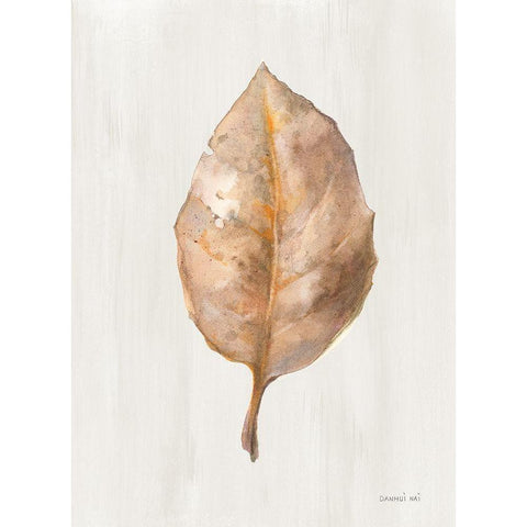 Fallen Leaf II Texture Gold Ornate Wood Framed Art Print with Double Matting by Nai, Danhui