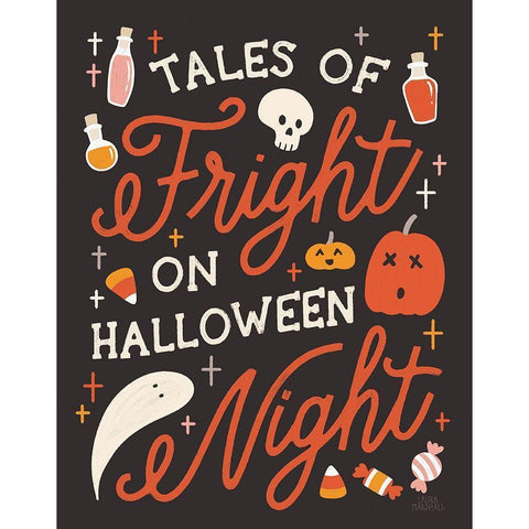 Trick or Treat VII with White White Modern Wood Framed Art Print by Marshall, Laura