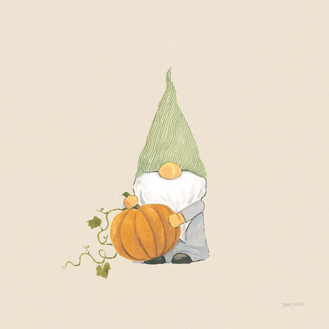 Harvest Gnomes I Neutral Black Ornate Wood Framed Art Print with Double Matting by Jackson, Jenaya