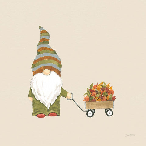 Harvest Gnomes II Neutral White Modern Wood Framed Art Print with Double Matting by Jackson, Jenaya