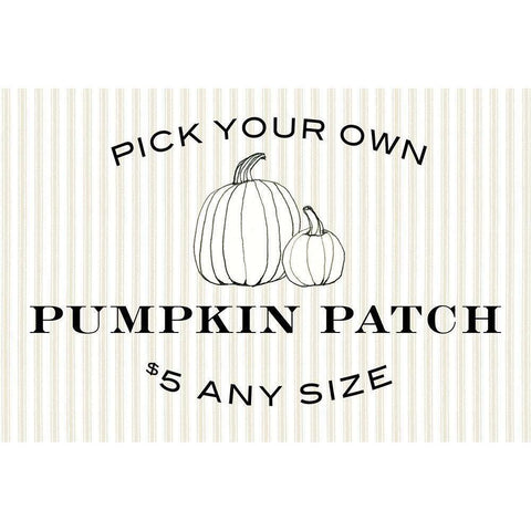 Pumpkin Patch Black Modern Wood Framed Art Print with Double Matting by Wild Apple Portfolio