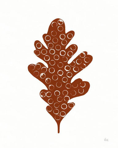 Foliage Fun I White Modern Wood Framed Art Print with Double Matting by Marshall, Laura