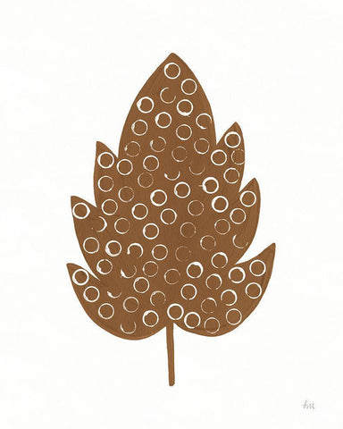 Foliage Fun II White Modern Wood Framed Art Print with Double Matting by Marshall, Laura