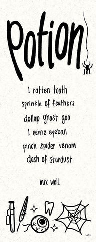 Witches Potion VII White Modern Wood Framed Art Print with Double Matting by York, Leah