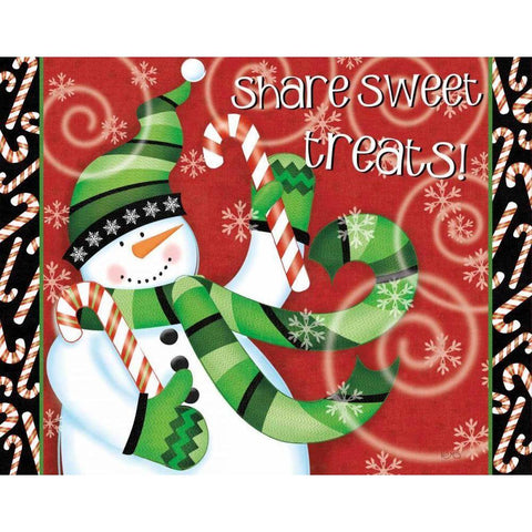 Sweet  Holidays I Black Modern Wood Framed Art Print with Double Matting by Charron, Veronique