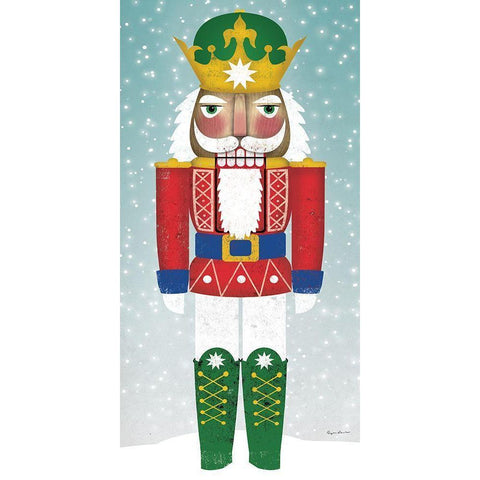 Joyful Nutcracker III Black Modern Wood Framed Art Print with Double Matting by Fowler, Ryan