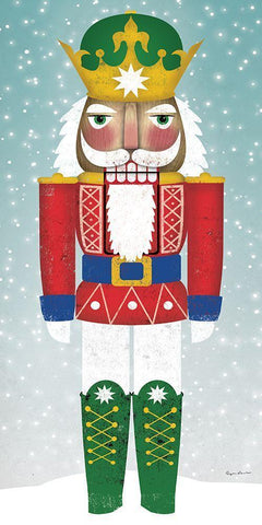 Joyful Nutcracker III White Modern Wood Framed Art Print with Double Matting by Fowler, Ryan